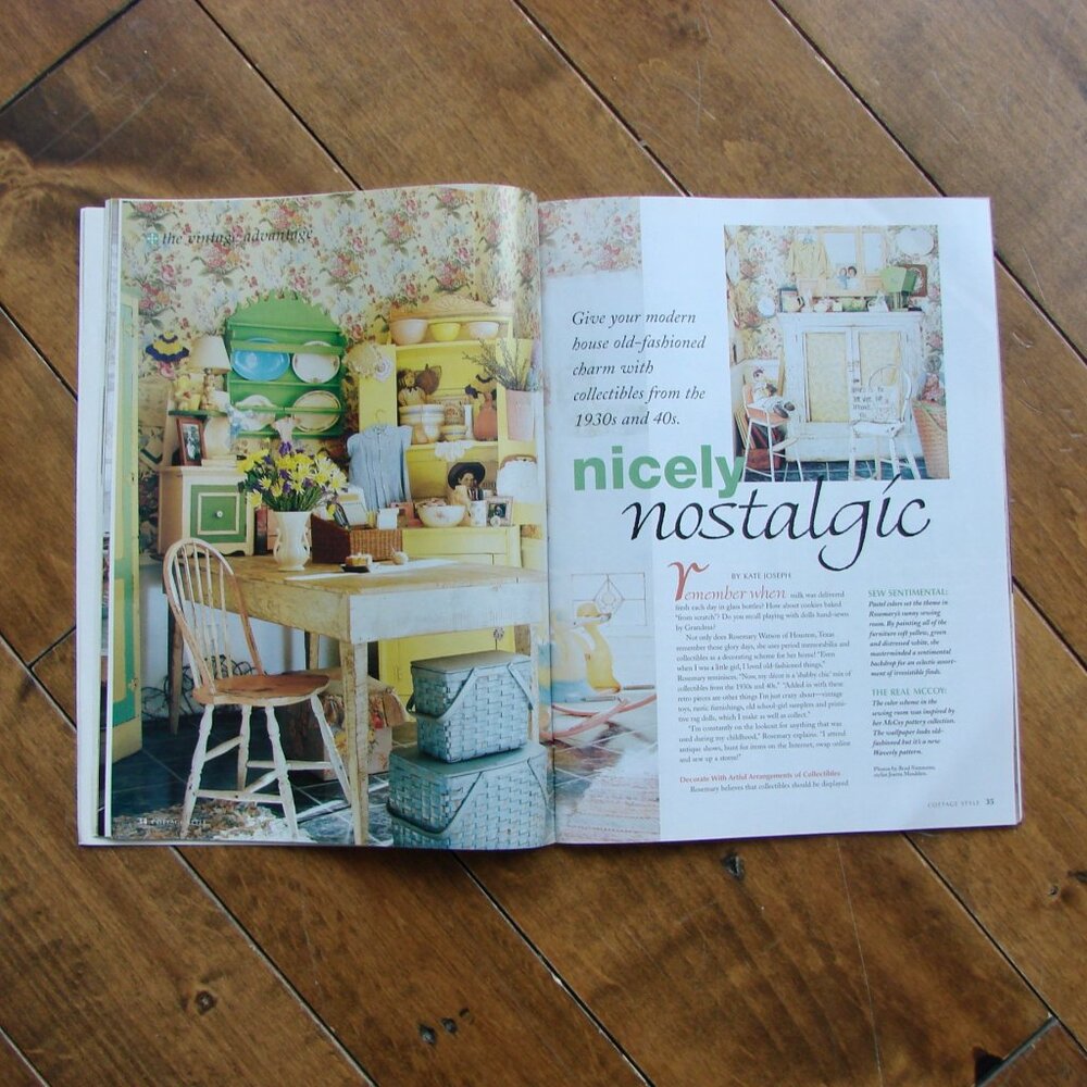 Flea Market Vintage Antique Decorating Magazines Lot of 5 Country Cottage Style - Picture 7 of 16